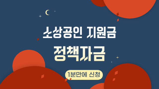 소상공인지원금 정책자금